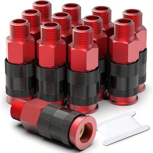 Aluminum Quick Coupling 1/4 Npt External <b>Thread</b> Pneumatic <b>Tool</b> Accessory For Retrofit Upgrade - Product Image 1