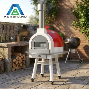 <span class=keywords><strong>Forno</strong></span> Pizza Mobile Commerciale su Rimorchio, a Legna, per Esterni, con Focolare in Acciaio Inossidabile, Attrezzatura per Ristoranti - Product Image 1