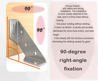 Fixateur à angle droit Code d'angle support de fixation en acier inoxydable épaissi accessoire de renfort d'armoire armoire suspendue d'angle