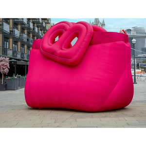 Sac fourre-tout géant en cuir pour femmes violet gonflable avec souffleur, grand sac fourre-tout gonflable pour promotion - Product Image 6