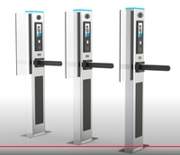 Portillon de ski robuste en acier inoxydable pour entrée de station, avec fonction tourniquet RFID/Automatique