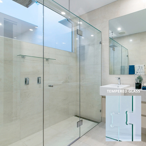 Verre trempé ultra clair de sécurité de la CE SGCC 8mm 10mm 12mm pour la porte en verre de <span class=keywords><strong>douche</strong></span> - Product Image 1