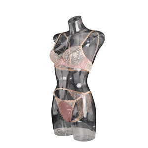 Ensemble de lingerie féminine avec string en dentelle et résille, 2 pièces, lingerie sexy, ensemble soutien-gorge et culotte - Product Image 5