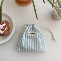 Pochette à main en coton personnalisée avec logo imprimé, petite fermeture éclair, écologique, réutilisable, vintage, légère, durable, tendance, pour le maquillage