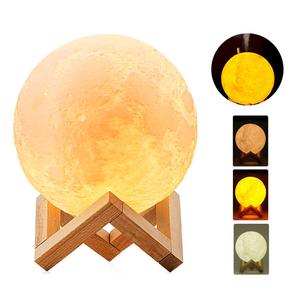 Lámpara De Luna 3D <span class=keywords><strong>Humidificador</strong></span> USB 3 colores 30 horas de tiempo de ejecución Función de aroma DC5V Fuente de alimentación Dormitorio Habitación de bebé Oficina <span class=keywords><strong>Aceite</strong></span> <span class=keywords><strong>esencial</strong></span> - Product Image 1