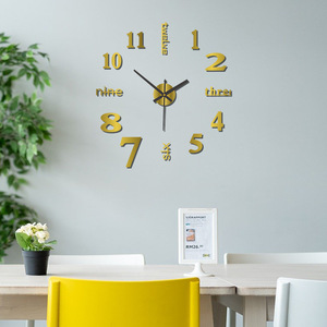 Modern Frameless Large Vintage Metal Art DIY Home <b>Wall</b> Clock Watches Hours Decoration 3D <b>Wall</b> Clock - Product Image 6