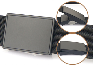 Нейлоновый эластичный повседневный мужской ремень для джинсов для гольфа, тактический модный тканевый ремень с металлической плоской пряжкой - Product Image 2