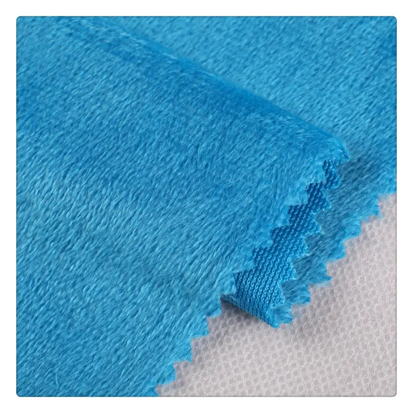 2023 Velour hoặc nhung 100% polyester in dệt kim xung quanh A4 Kích thước bề mặt mềm mại 75D vải cho túi xách