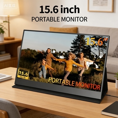 15.6 Inch FHD IPS Portable Monitor USB-C HDMI External Laptop Screen 1080P Ultra Slim Second Display for PC Mac Phone Gaming
