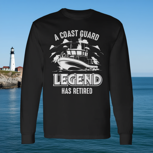 Maglietta a maniche lunghe Coast Guard Legend Retired, regalo per il ritiro in pensione dei volontari - Product Image 3