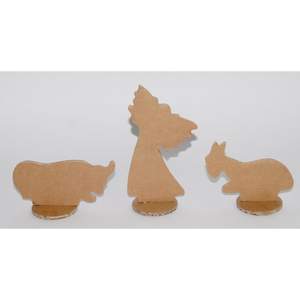 ENSEMBLE DE 3 PERSONNAGES EN CARTON - Product Image 1