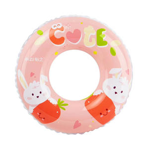 Flotador Inflable para Niños, Anillo de Natación con Diseño de Dibujos Animados, Redondo, de PVC de 0.2mm, Juguete Acuático de Verano para Bebés - Product Image 4
