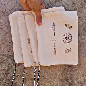 Beautiful Design <b>Plain</b> Cotton <b>Canvas</b> Cosmetic Bag Natural Fashion <b>Canvas</b> Zipper Pouch Custom Cotton Cosmetic Bag - Product Image 3