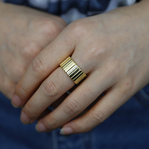 Промоакция позолоченное широкое кольцо с выложенным фианитом бриллиант ювелирный набор для женщин подарок для женщин - Product Image 5