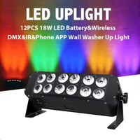 Projecteur LED sans fil rechargeable 12x18W RGBWA UV, éclairage mural à batterie, contrôle APP DMX IR, éclairage de fond de scène pour mariage