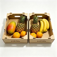 Boîte d'emballage en carton robuste et recyclable pour fruits et légumes, personnalisable, vente en gros, pour cerises et pommes