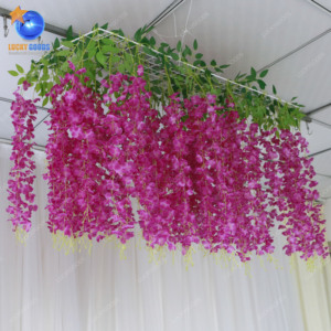 LFB1492 ของตกแต่งงานแต่งงานคริสต์มาส ต้นไม้ประดิษฐ์สีเขียวแขวนสำหรับตกแต่งเพดานเวที - Product Image 6