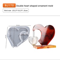 Cadre photo en résine époxy en forme de cœur pour Noël et la Saint-Valentin, moule en silicone, écologique, de haute qualité, AINIKA