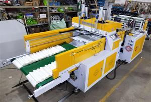 ماكينة صنع الحقائب البلاستيكية والتي شيرتات المطبوعة أوتوماتيكية بالكامل بخطين بالكمبيوتر من المصنع - Product Image 2