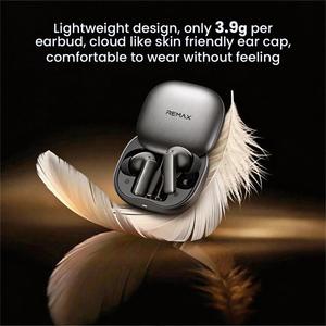 Écouteurs Bluetooth 6.0 Remax à faible latence, écouteurs sans fil Bluetooth avec suppression active du <span class=keywords><strong>bruit</strong></span>, microphone intégré, appels clairs ENC - Product Image 6