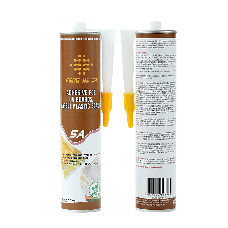 Factory price good quality outdoor indoor use High Strength construction adhesive no more nails