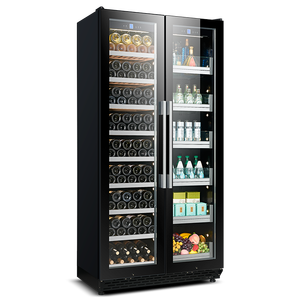 Built-in <b>Wall</b> Stainless Steel Electric Wine Dispenser Beverage Refrigerator R600a Dual-Zone Temperature Control for Hotel Use - Product Image 1