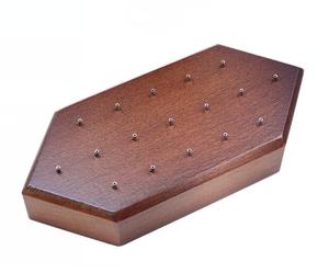 أداة عرض مجوهرات الثقب المعدنية الدائمة، إكسسوار أزياء من الجلد الصناعي الأسود - Product Image 3