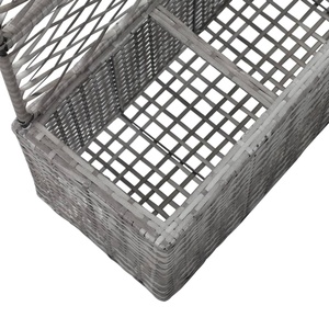 <strong>Trellis</strong> Raised Bed <strong>with</strong> 3 Pots Indoor Outdoor Garden Patio Courtyard Poly Rattan <strong>Planter</strong> Promotion Usage for Climbing Plants - Product Image 6