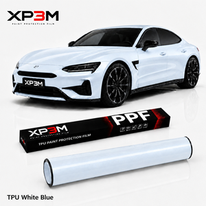 Film de protection de peinture automobile TPU PPF auto-réparateur brillant blanc et bleu XP3M 7,5 mil, film PPF à changement de couleur - Product Image 1