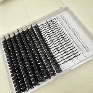 Logo personnalisé bricolage cluster <span class=keywords><strong>cils</strong></span> marque privée <span class=keywords><strong>pour</strong></span> les extensions de <span class=keywords><strong>cils</strong></span> moelleux en gros grappes inférieures pointe pleine bande <span class=keywords><strong>cils</strong></span> - Product Image 4