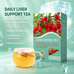 Té desintoxicante natural a base de hierbas de marca privada OEM para el cuidado del hígado, mezcla de hierbas para la limpieza y desintoxicación del hígado, 20 bolsitas de té para la salud del hígado. - Product Image 5