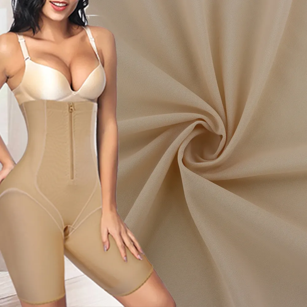 China fornecedor 240g 70d * 420d 75 nylon 25 spandex controle powernet tecido para cinto e corset