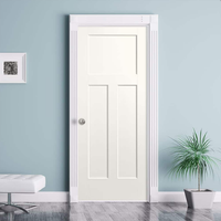 Portes d'intérieur en bois MDF apprêté blanc 36x80 entièrement finies Portes d'intérieur Design moderne avec bois massif prémonté pour maisons