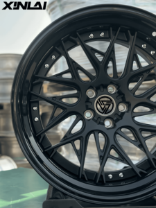 ล้ออัลลอยด์ฟอร์จสองชิ้น XINLAI สีดำด้านแบบเว้าลึกขอบลึก ขนาด 17-22 นิ้ว 5x112 5x120 สำหรับรถยนต์นั่งส่วนบุคคล Audi - Product Image 2