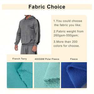 Custom <b>Printed</b> Jogger Set 2 Pieces Crystal <b>hoodie</b> Tracksuit Blank Gym Running heavyweight Oversized Men Hoodies Sweat Pants Set - Product Image 2