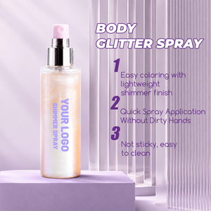 Spray <span class=keywords><strong>Iluminador</strong></span> Líquido con Brillo Personalizado, Bruma Iluminadora Corporal, Marca Privada, Proveedor ODM, 4 Tonos, Spray con Purpurina - Product Image 4