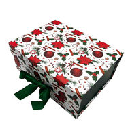 Boîte cadeau pliable magnétique personnalisée, boîte cadeau en papier pliable avec fermeture magnétique pour cadeau de Noël