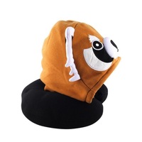 Coussin de cou Portable en forme de U à capuche, cordon de serrage réglable, peluche paresseux, raton laveur, Animal, pour voyager et dormir
