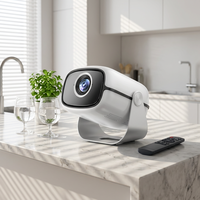 Mini projecteur LED 180 °   Support rotatif, système intelligent Android, résolution maximale 1080p, WiFi avec télécommande