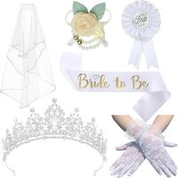 Yili nouvelle mode 4 pièces Bachelorette Party Kit mariée à être couronne bandeau et épaule Badge Chic fête décorations