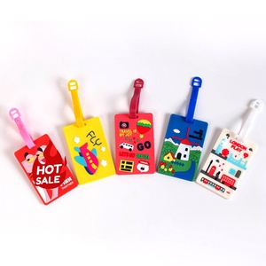 Étiquette de bagage en PVC à motif de dessin animé, en caoutchouc souple, personnalisable avec logo imprimé, créative, facile à poser, écologique, promotionnelle, directement de l'usine - Product Image 3