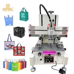 Klein Formaat Automatische Verticale Schermprinter Flat <span class=keywords><strong>Printing</strong></span> Enkele Kleur <span class=keywords><strong>Machine</strong></span> Gemakkelijk Af Te Drukken Zakken Papieren T-Shirts Nieuwe Staat - Product Image 1