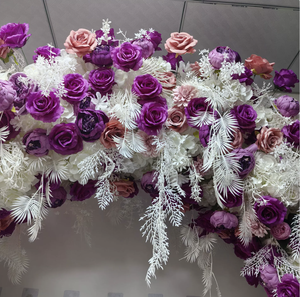 Nouvelle arche florale violette pour <span class=keywords><strong>mariage</strong></span>, arrangement pour activités extérieures, décoration de fond de cérémonie - Product Image 2