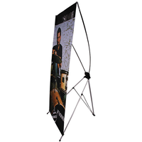 Bannière publicitaire portable de haute qualité avec impression numérique personnalisée, design personnalisé, support de bannière enroulable, bannière en X personnalisée, montage facile