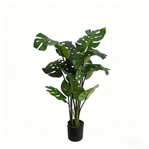 Arbre artificiel Monstera biomimétique à toucher réel, grande plante dos-de-lopinette, faux palmier tropical pour la décoration de mariages, de fêtes et de jardins - Product Image 2