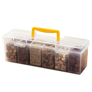 Caja de Almacenamiento de Especias para Gabinete Yiwu, Tamaño L, Tapa de Plástico, Apilable, con Compartimentos, Contenedor de Condimentos para Cocina - Product Image 5