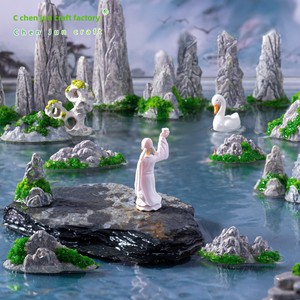 Roccioso creativo retrò in miniatura fai da te in resina artigianato piccoli ornamenti per <span class=keywords><strong>il</strong></span> modello paesaggistico del villaggio acquatico di Jiangnan - Product Image 4