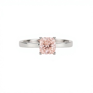 Women Pink Lab Grown Diamond <b>Ring</b> <b>Cushion</b> Cut 925 Silver Filled Diamond Jewelry for <b>Wedding</b> Gift - Product Image 3