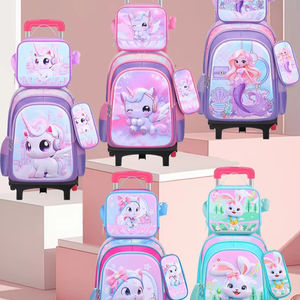 Conjunto de <span class=keywords><strong>mochila</strong></span> escolar de tres piezas de nailon al por mayor, <span class=keywords><strong>mochila</strong></span> para niña, <span class=keywords><strong>mochila</strong></span> escolar con <span class=keywords><strong>ruedas</strong></span> y Asa - Product Image 6