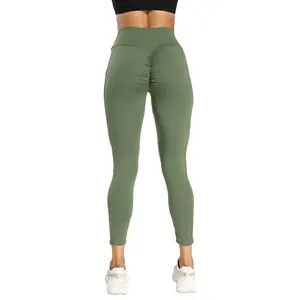 Sıcak satış elastik yüksek bel kadınlar nefes ince spor spor tayt Yoga cepli pantolon